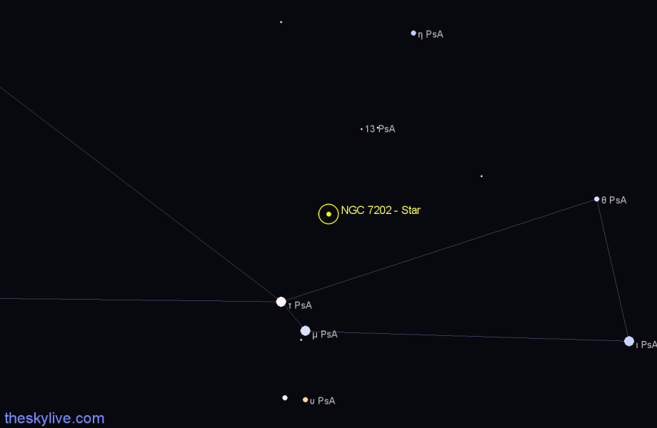 Finder chart NGC 7202 - Star in Piscis Austrinus star