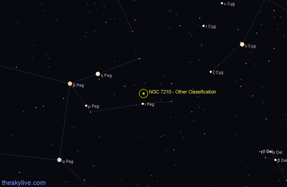 Finder chart NGC 7210 - Other Classification in Pegasus star