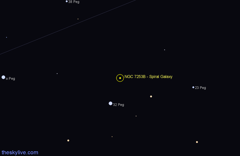 Finder chart NGC 7253B - Spiral Galaxy in Pegasus star