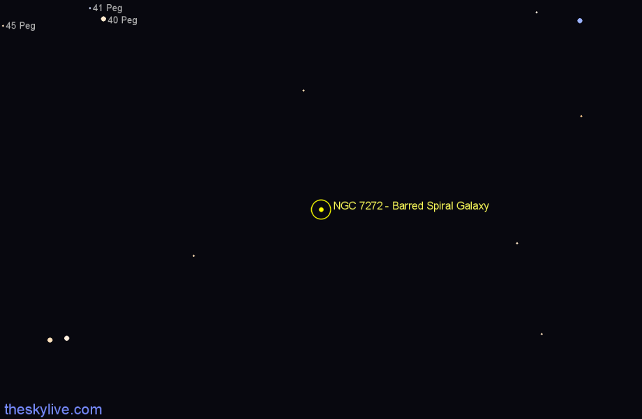 Finder chart NGC 7272 - Barred Spiral Galaxy in Pegasus star