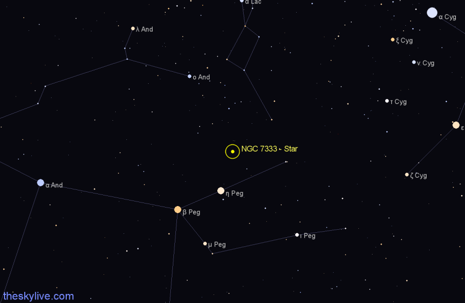 Finder chart NGC 7333 - Star in Pegasus star