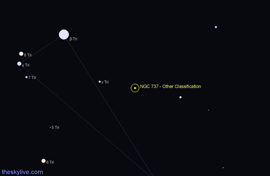 Finder chart NGC 737 - Other Classification in Triangulum star