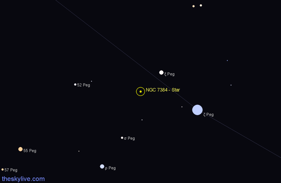 Finder chart NGC 7384 - Star in Pegasus star