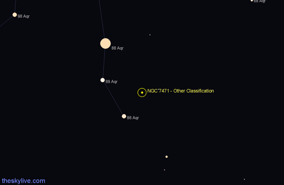 Finder chart NGC 7471 - Other Classification in Aquarius star