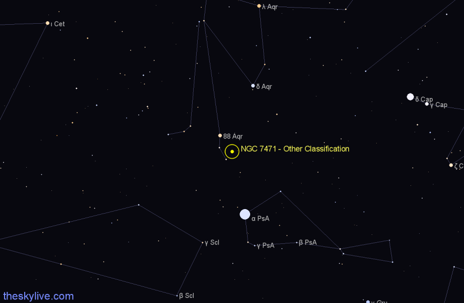Finder chart NGC 7471 - Other Classification in Aquarius star
