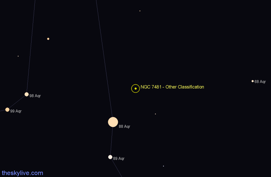 Finder chart NGC 7481 - Other Classification in Aquarius star