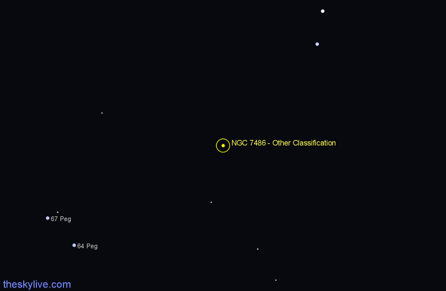 Finder chart NGC 7486 - Other Classification in Pegasus star