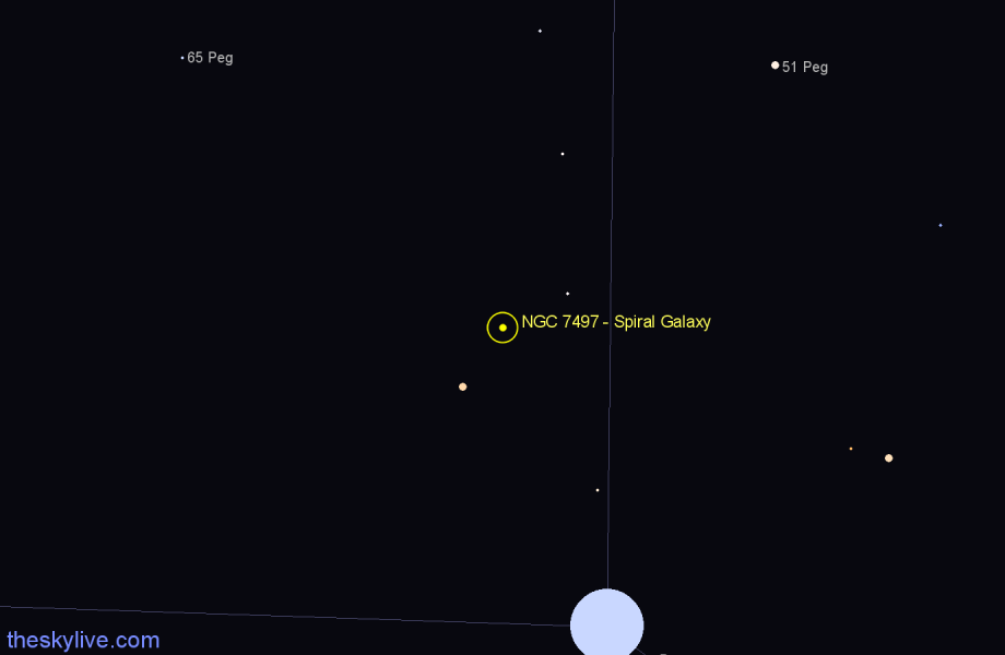 Finder chart NGC 7497 - Spiral Galaxy in Pegasus star