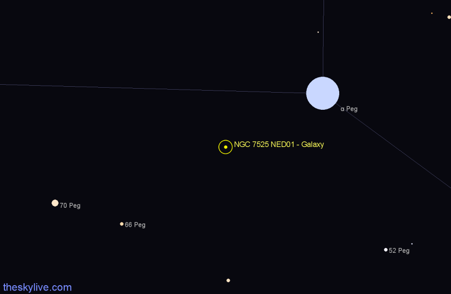 Finder chart NGC 7525 NED01 - Galaxy in Pegasus star