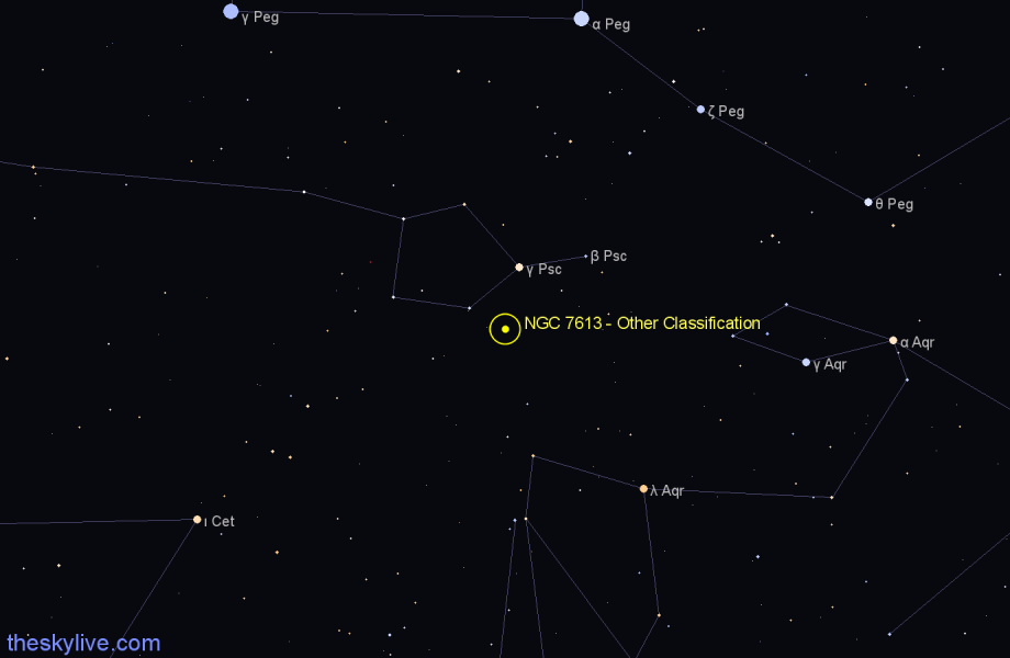 Finder chart NGC 7613 - Other Classification in Pisces star