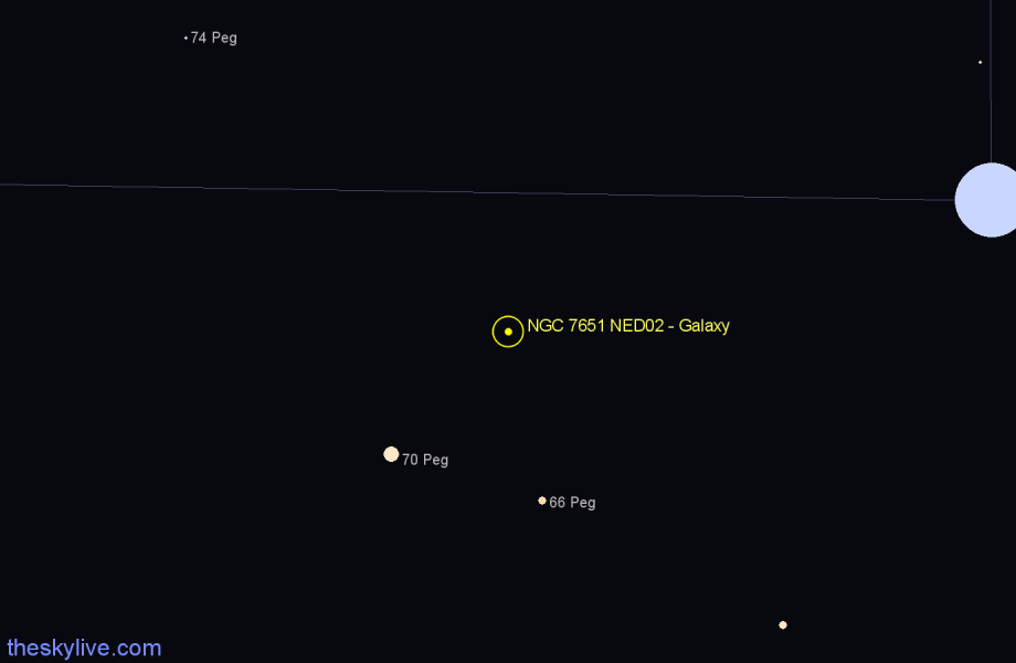 Finder chart NGC 7651 NED02 - Galaxy in Pegasus star