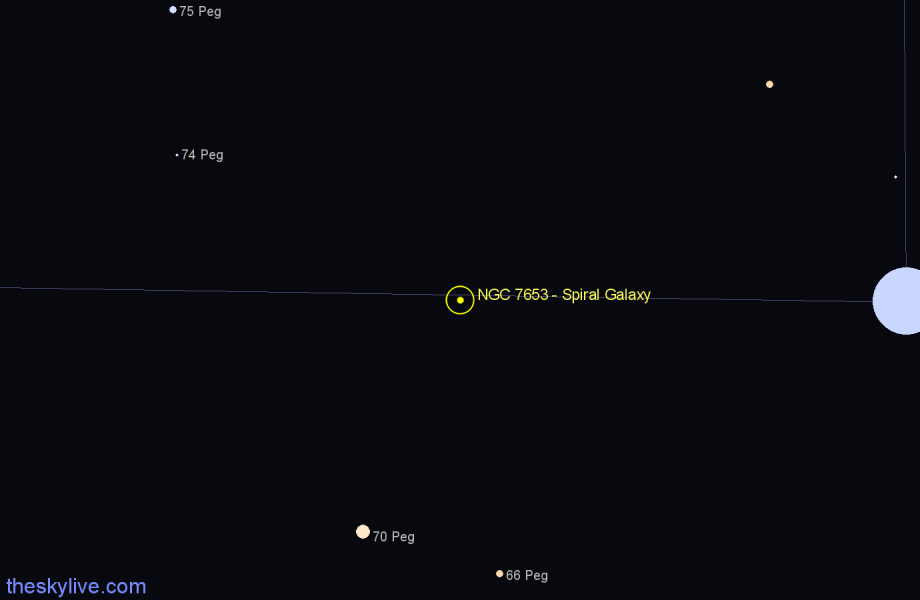 Finder chart NGC 7653 - Spiral Galaxy in Pegasus star