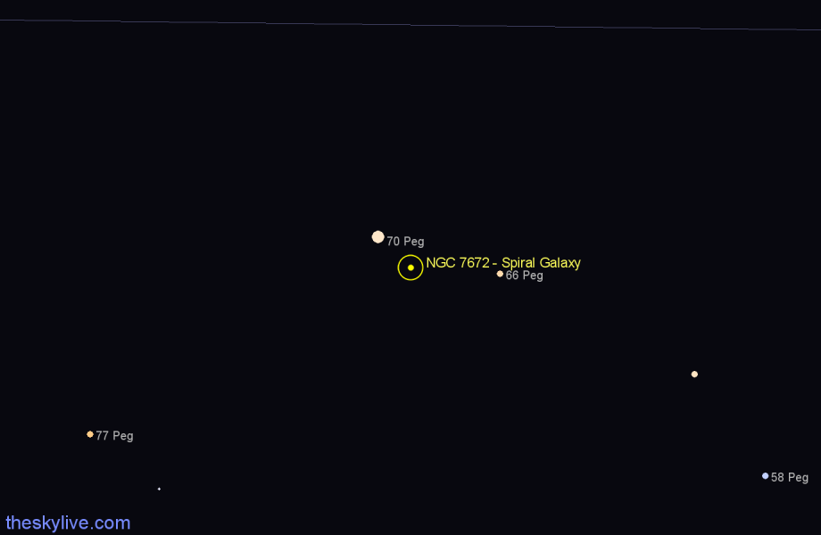 Finder chart NGC 7672 - Spiral Galaxy in Pegasus star