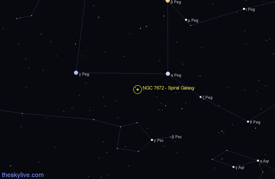 Finder chart NGC 7672 - Spiral Galaxy in Pegasus star