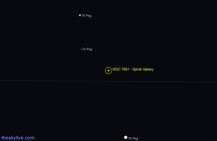 Finder chart NGC 7691 - Spiral Galaxy in Pegasus star