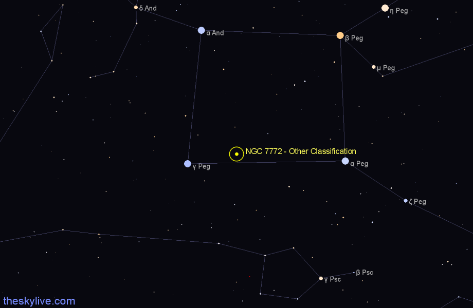 Finder chart NGC 7772 - Other Classification in Pegasus star