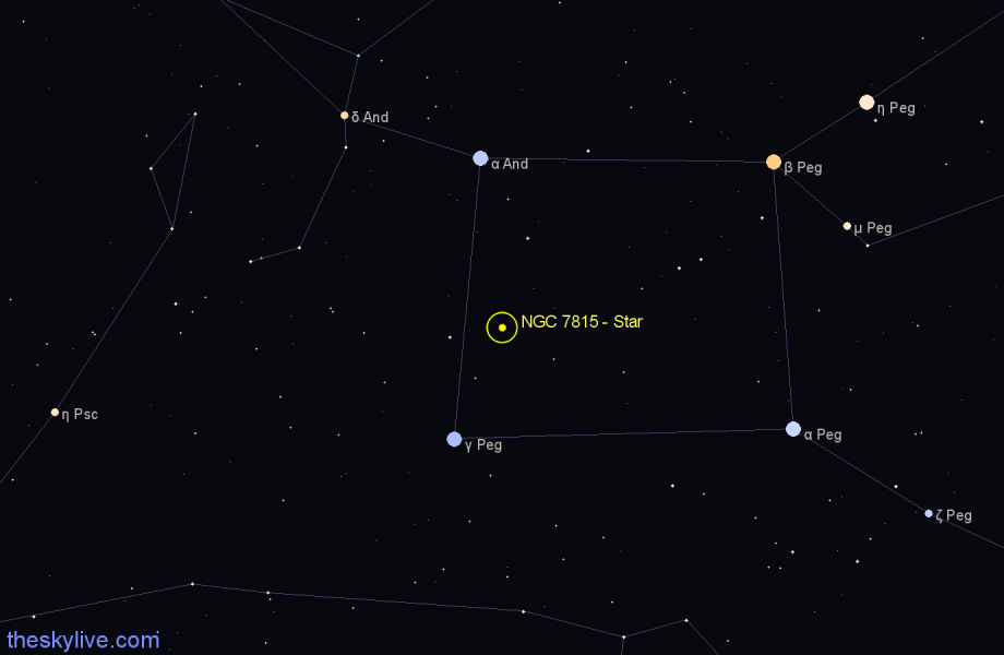Finder chart NGC 7815 - Star in Pegasus star
