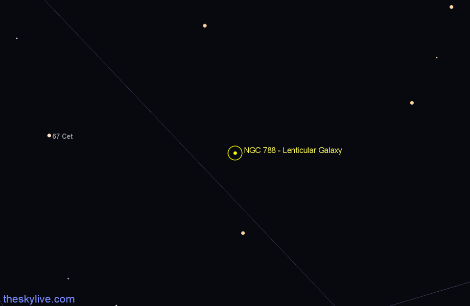 Finder chart NGC 788 - Lenticular Galaxy in Cetus star