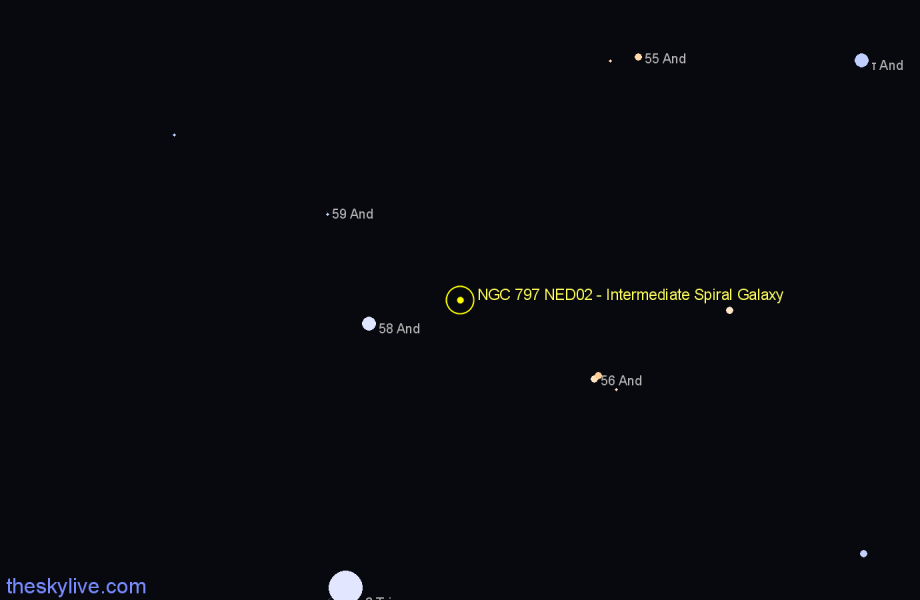 Finder chart NGC 797 NED02 - Intermediate Spiral Galaxy in Andromeda star