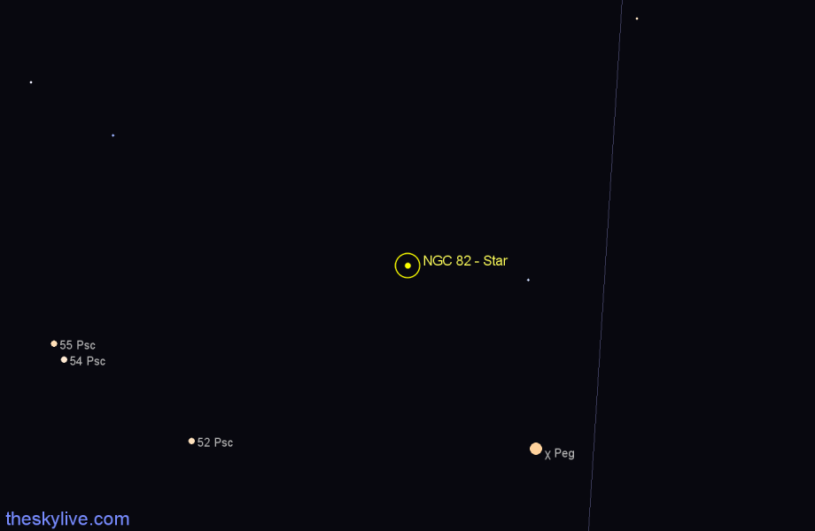 Finder chart NGC 82 - Star in Andromeda star