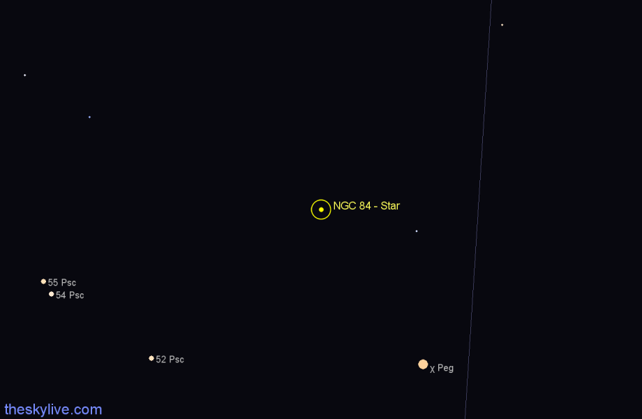 Finder chart NGC 84 - Star in Andromeda star