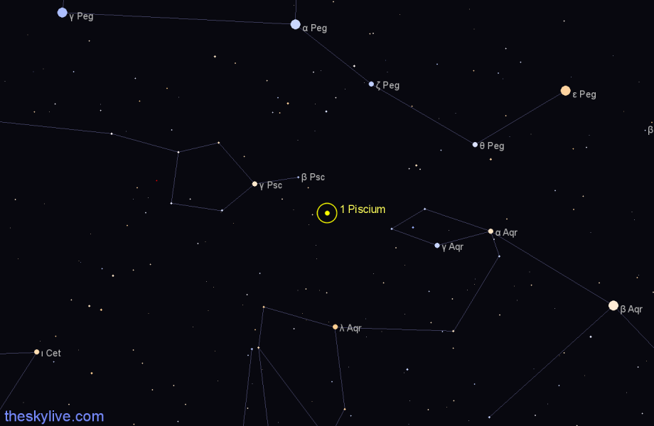 Finder chart 1 Piscium star