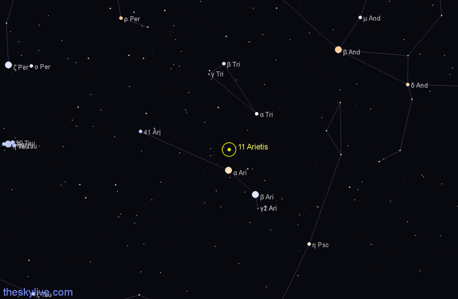 Finder chart 11 Arietis star