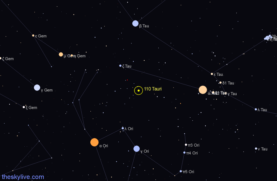 Finder chart 110 Tauri star