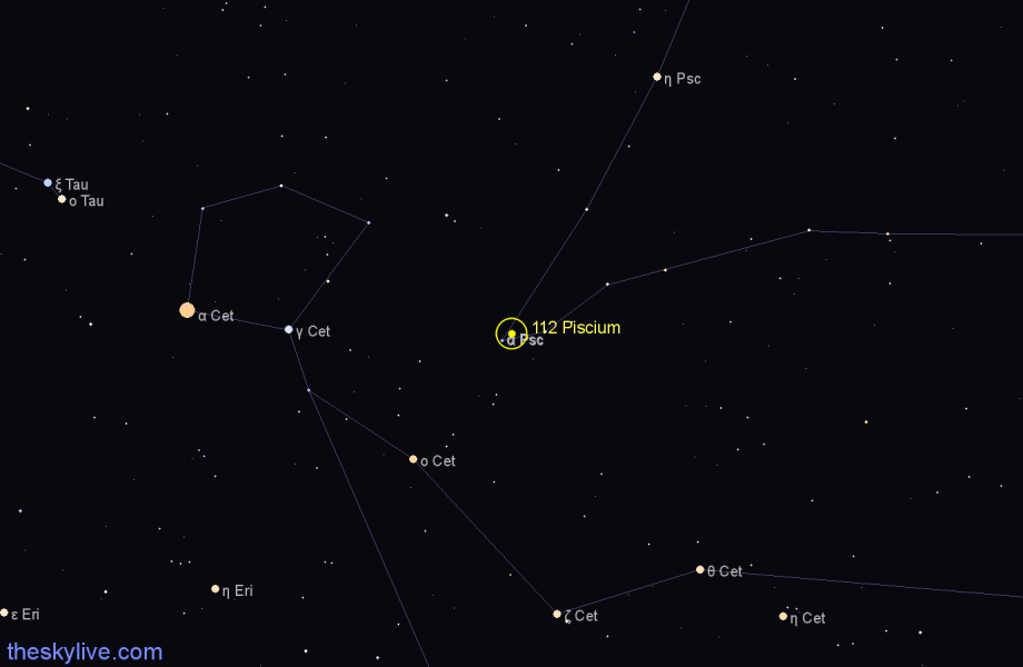 Finder chart 112 Piscium star