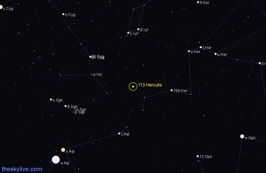 Finder chart 113 Herculis star