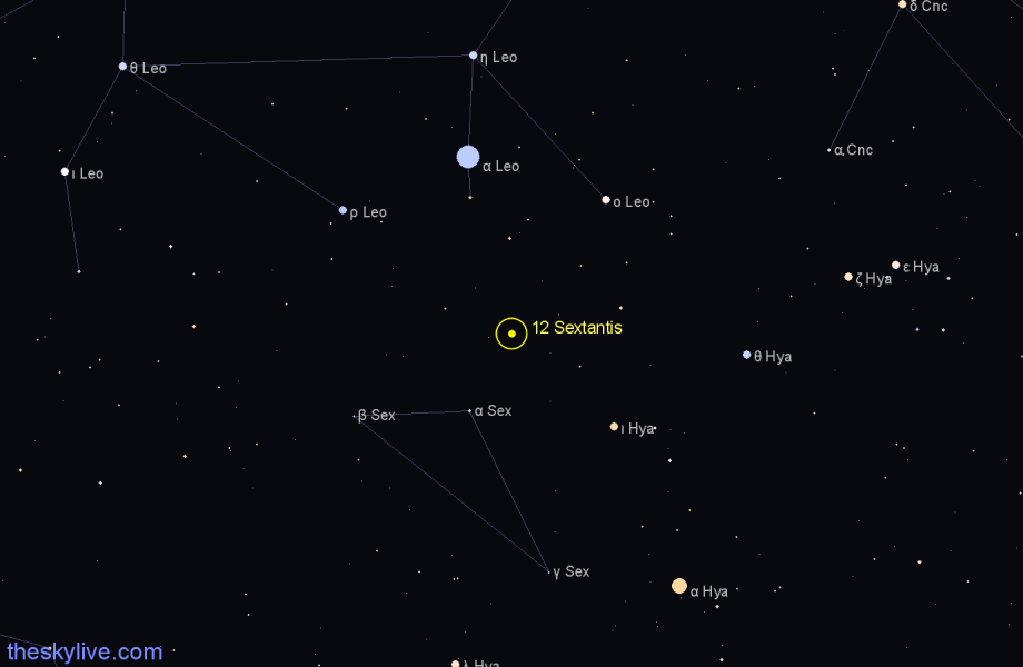 Finder chart 12 Sextantis star