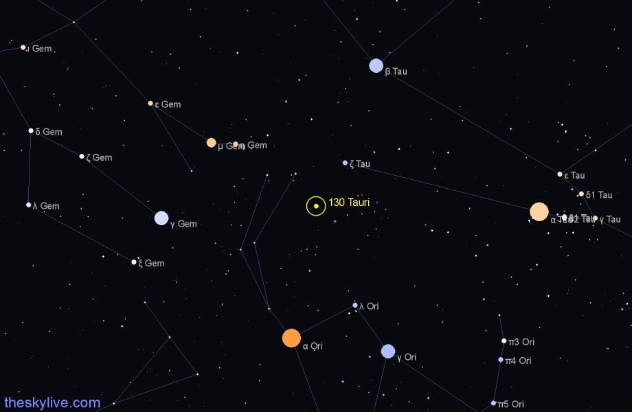 Finder chart 130 Tauri star