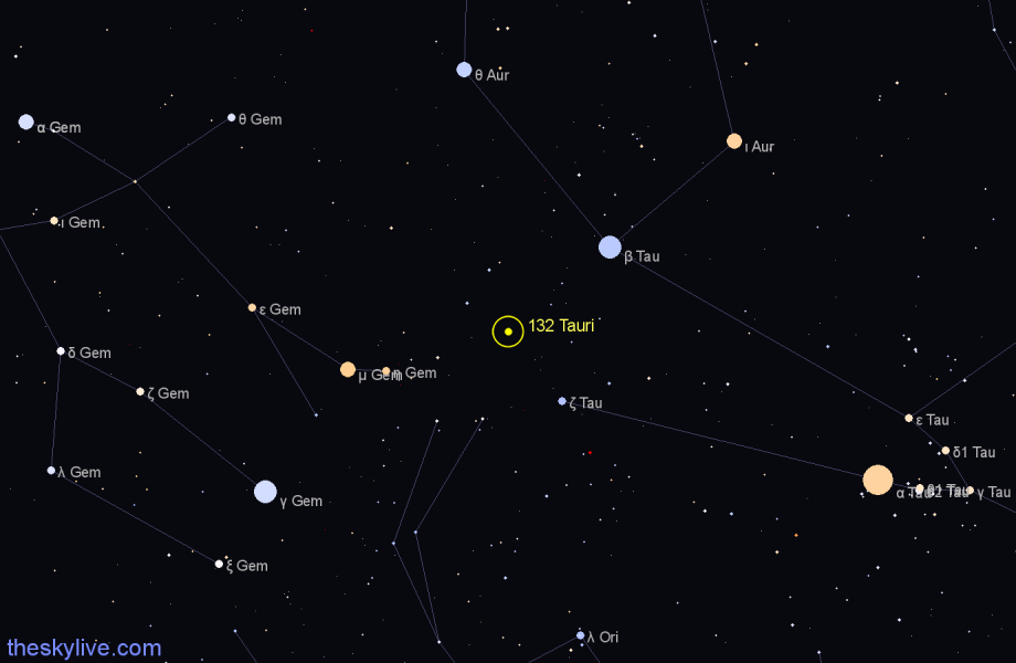 Finder chart 132 Tauri star