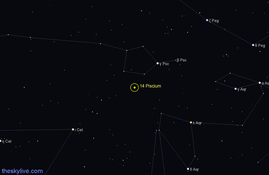 Finder chart 14 Piscium star