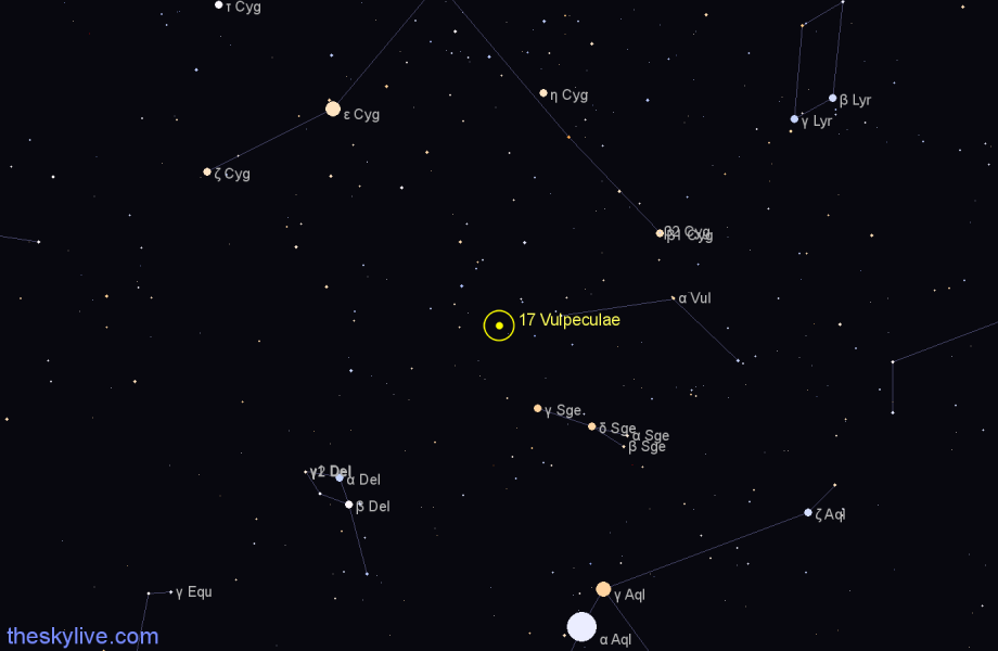 Finder chart 17 Vulpeculae star