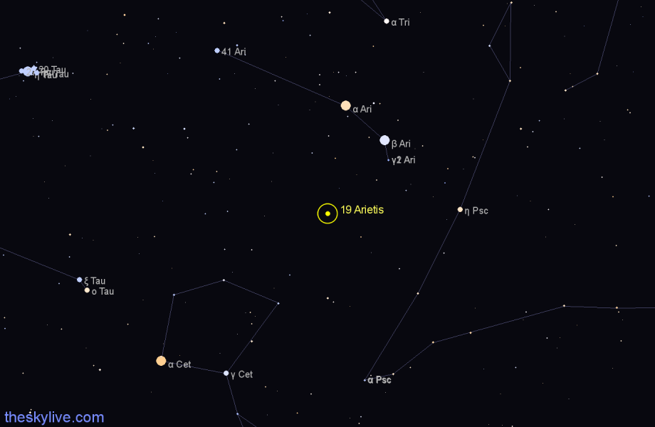 Finder chart 19 Arietis star