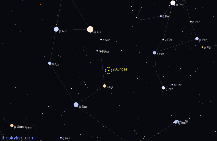 Finder chart 2 Aurigae star