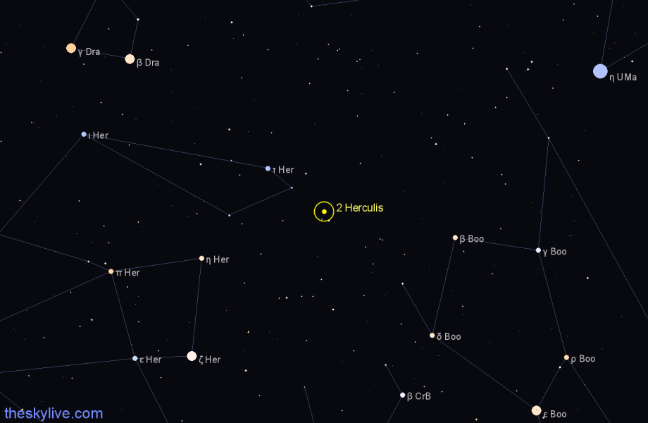 Finder chart 2 Herculis star