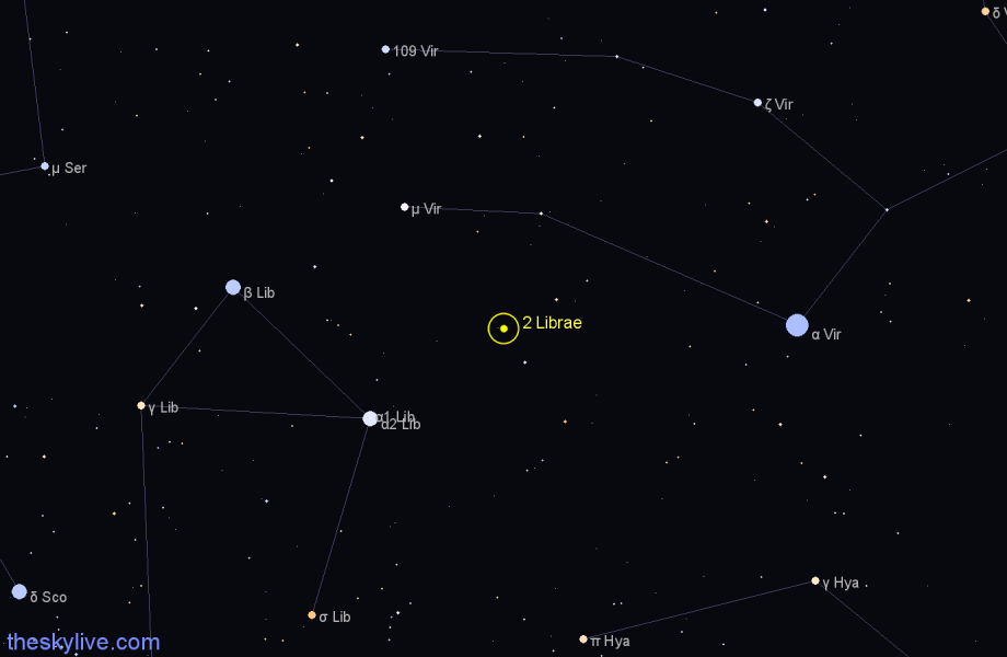 Finder chart 2 Librae star
