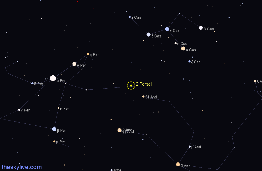 Finder chart 2 Persei star