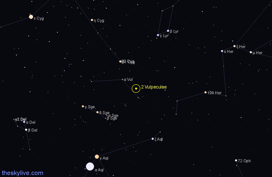Finder chart 2 Vulpeculae star