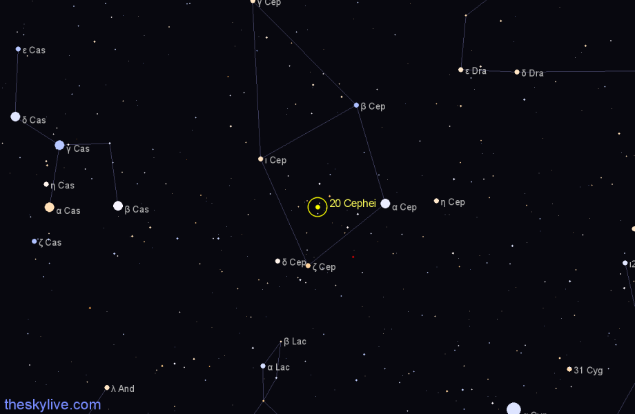 Finder chart 20 Cephei star