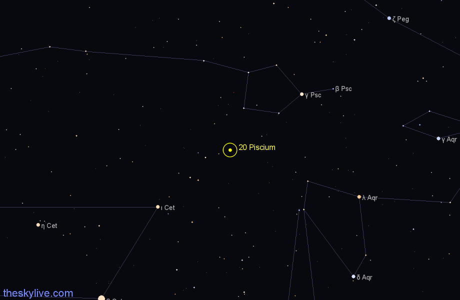 Finder chart 20 Piscium star