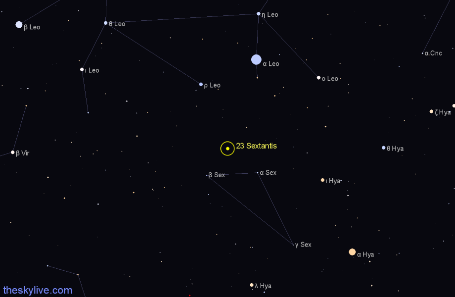 Finder chart 23 Sextantis star