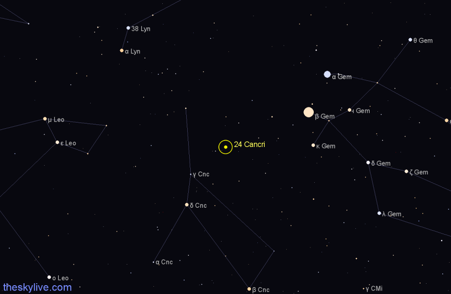 Finder chart 24 Cancri star