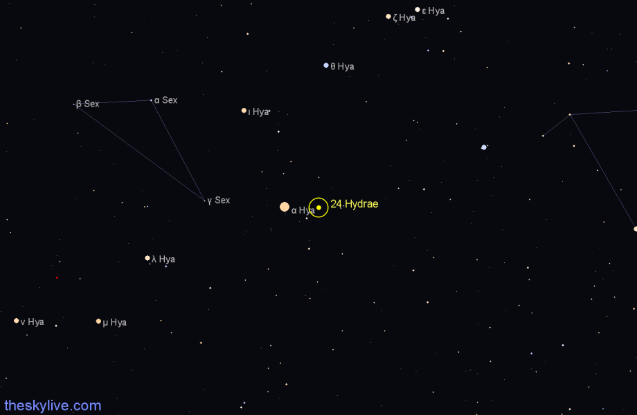 Finder chart 24 Hydrae star