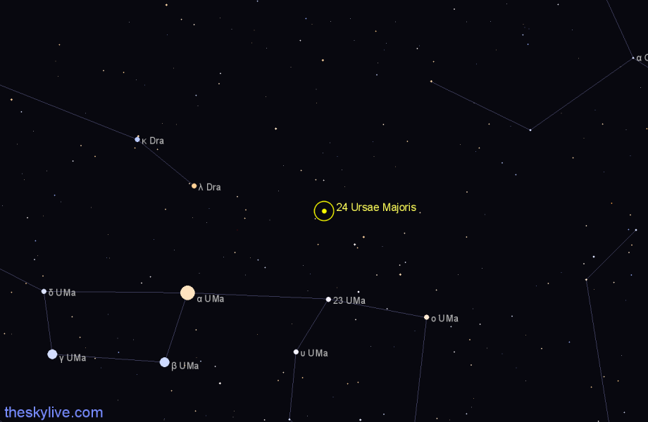 Finder chart 24 Ursae Majoris star
