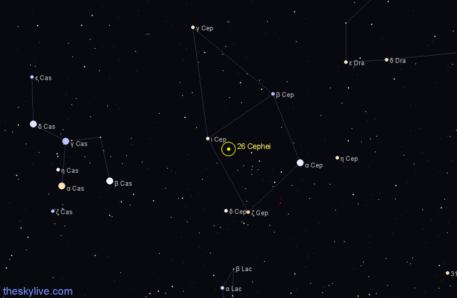 Finder chart 26 Cephei star
