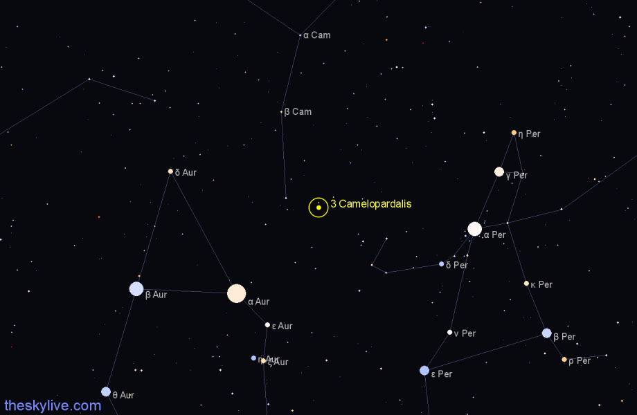 Finder chart 3 Camelopardalis star