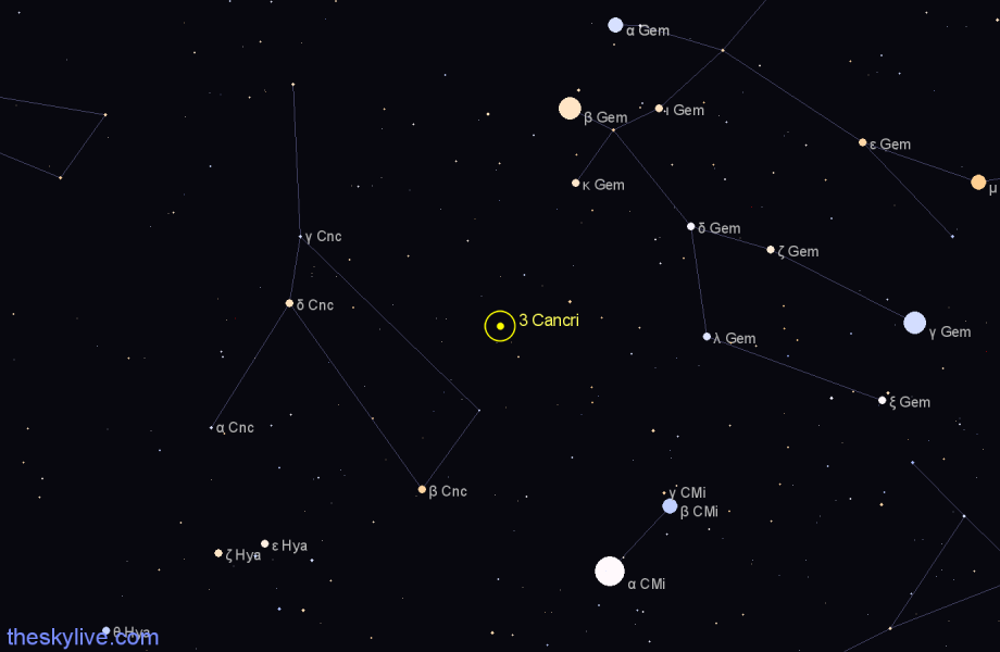 Finder chart 3 Cancri star